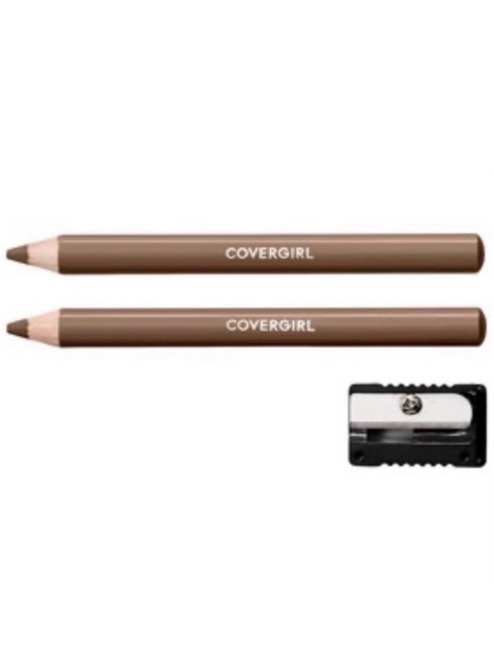 💞 New 2 Pack CoverGirl Brow & Eyeliner Pencils in Soft Brown with Sharpener